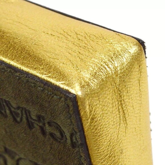 CHANEL CC Mini Chain Shoulder Pochette Khaki Gold Fur Leather - Picture 3 of 10